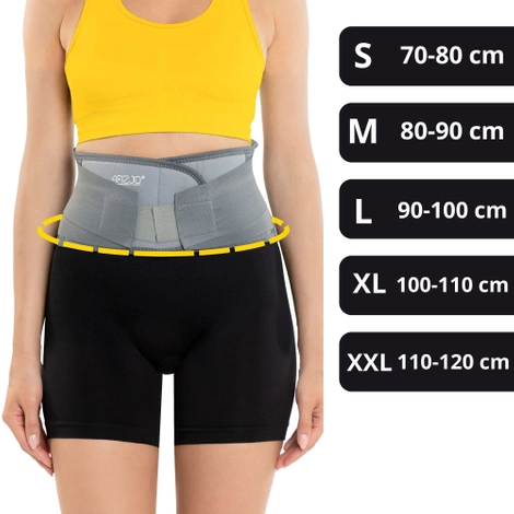 Pas ortopedyczny na kręgosłup lędźwiowy XXL szary