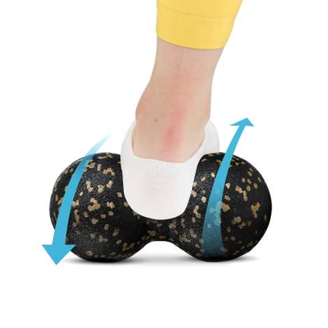 Podwójna piłka do masażu EPP 8 cm złota