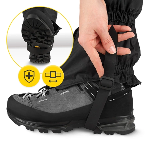 Stuptuty ochraniacze wodoodporne na buty uniwersalne czarne