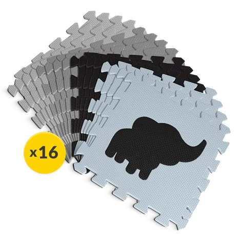 Mata edukacyjna dla dzieci puzzle 150 x 150 cm niebieski