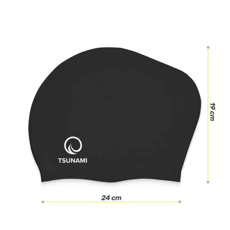 Czepek na basen unisex TSUNAMI czarny