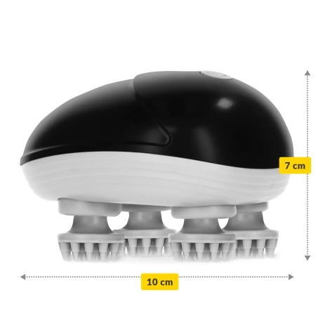 Elektryczny masażer do głowy wodoodporny czarny