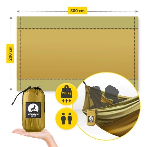 Hamak turystyczny dwuoosobowy z moskitierą Mountain Goat