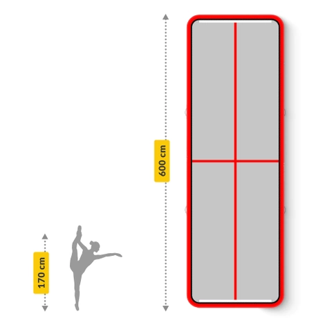 Ścieżka akrobatyczna AIR MAT 6 x 2 x 0,2 m