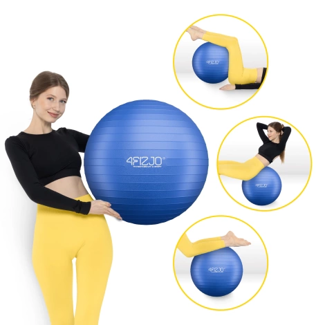 Piłka gimnastyczna dmuchana 55 cm granatowa