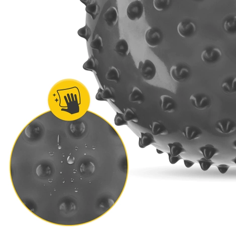 Piłka rehabilitacyjna z kolcami 20 cm szara