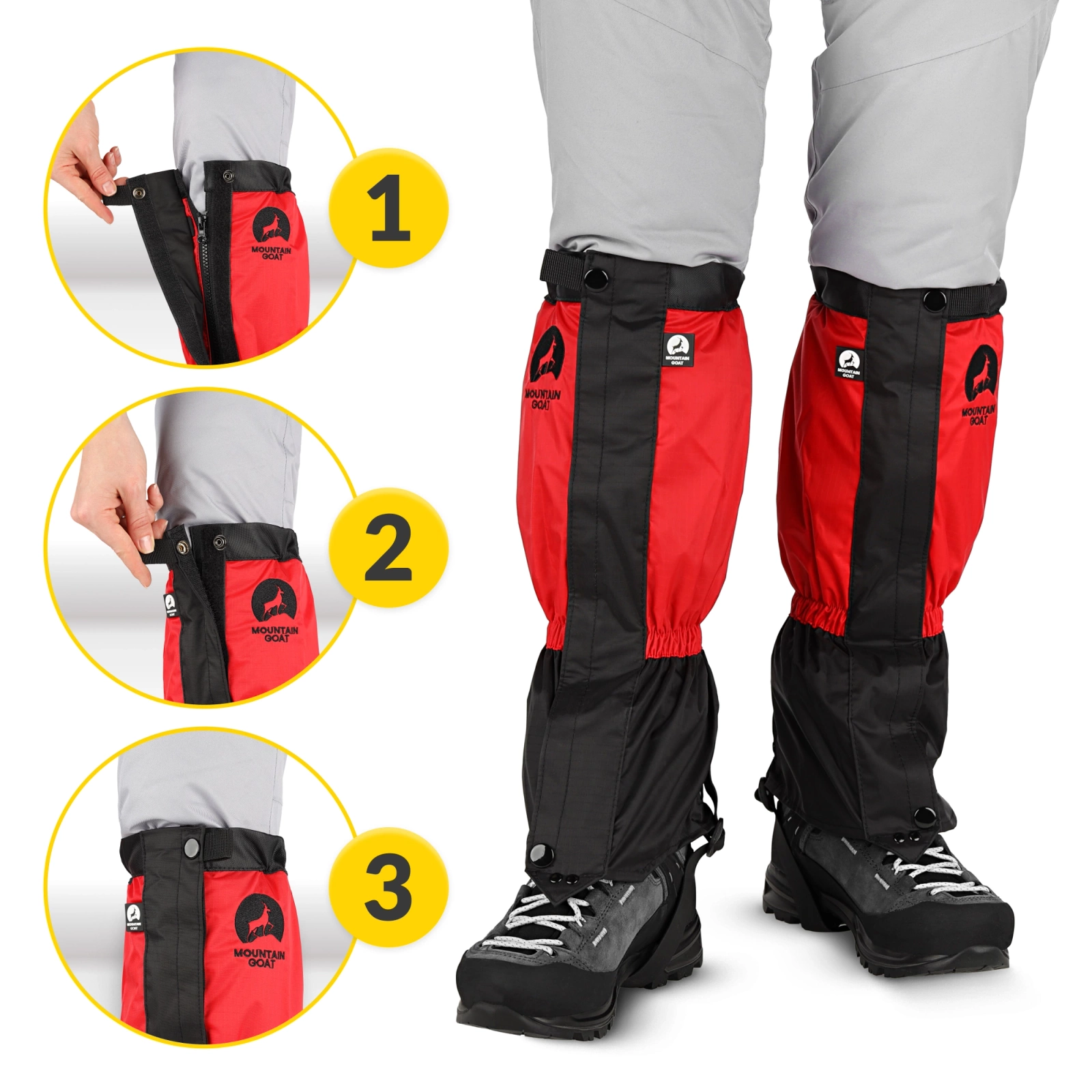 Stuptuty ochraniacze wodoodporne na buty czerwone