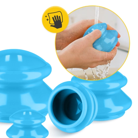 Bańki chińskie gumowe 4 szt. niebieskie