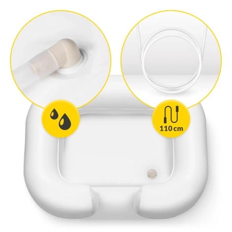 Nadmuchiwany basen do mycia głowy w łóżku z prysznicem