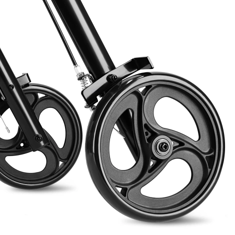 Chodzik czterokołowy z siedziskiem i torbą czarny