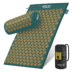 Mata do akupresury z poduszką klasyczna ciemnozielona