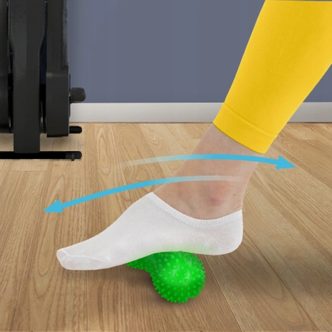 Podwójna piłka sensoryczna do masażu zielona