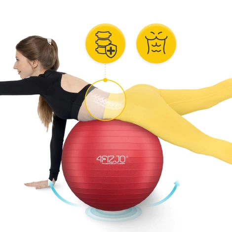 Piłka gimnastyczna dmuchana 55 cm czerwona