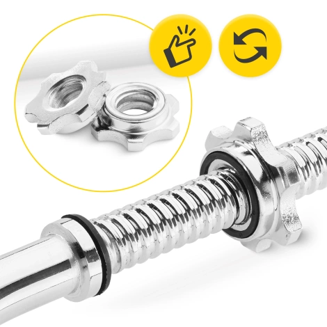 Zestaw 2 gryfów 120 cm - prosty i lekko łamany