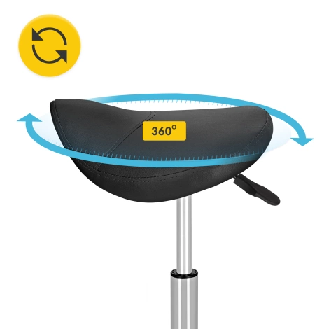 Taboret obrotowy siodło do masażu ERGO czarny