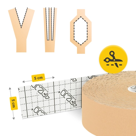 Taśma do kinesiotapingu 5 cm x 31 m