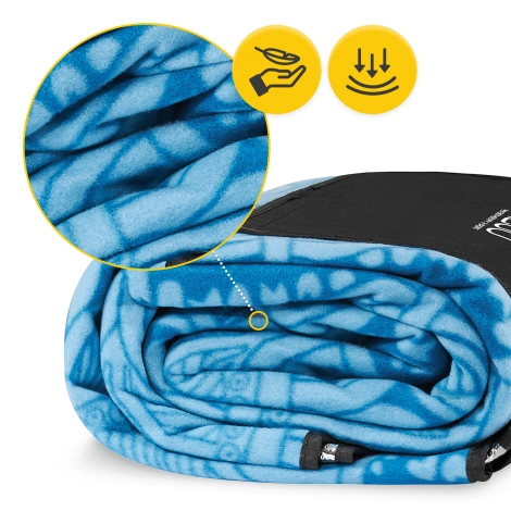 Koc piknikowy plażowy z izolacją 200 x 200 cm muszle