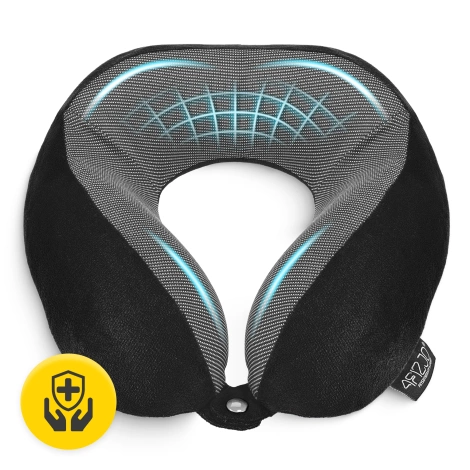 Poduszka podróżna rogal do spania czarna