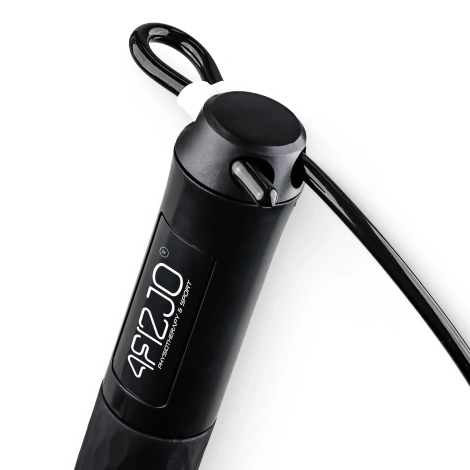 Skakanka z licznikiem i kulkami czarna