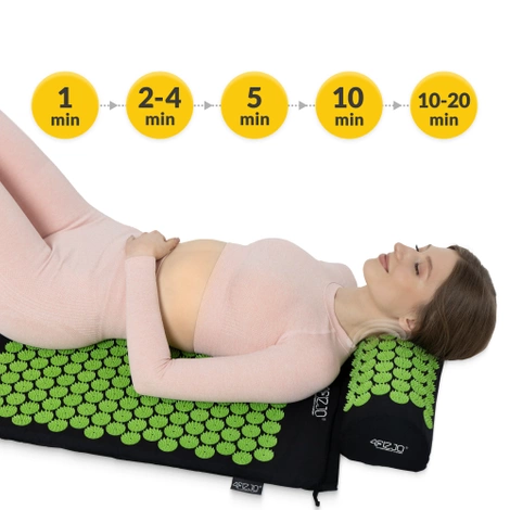 Mata do akupresury z poduszką klasyczna zielona