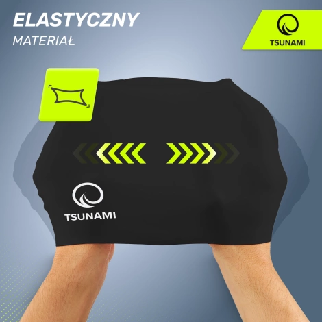 Czepek na basen unisex TSUNAMI czarny