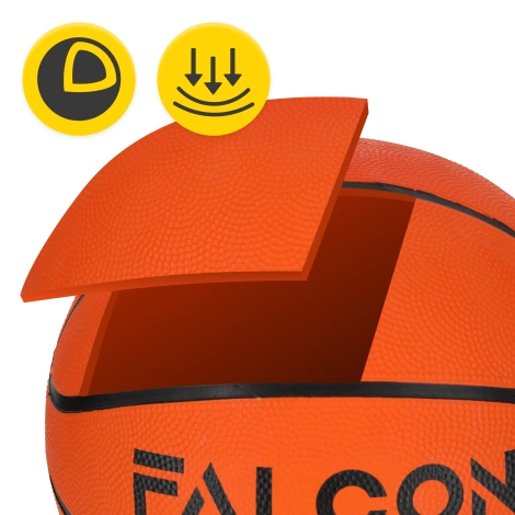 Piłka do koszykówki Falcon rozmiar 7 pomarańczowa