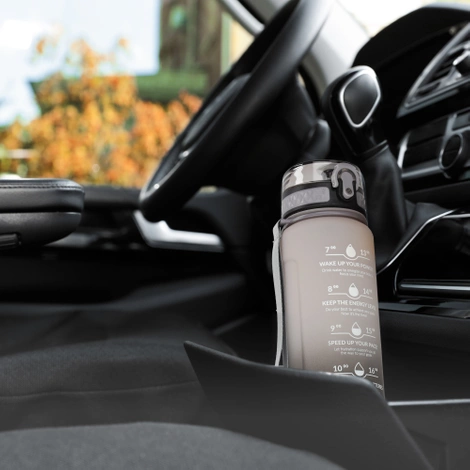 Butelka motywacyjna na wodę 1 L szara