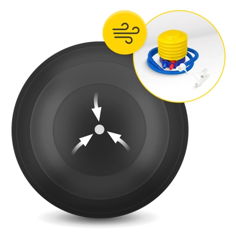 Piłka gimnastyczna PEANUT AIR BALL czarna