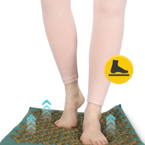 ECO Mata do akupresury z łuskami gryki i kokosem zielona