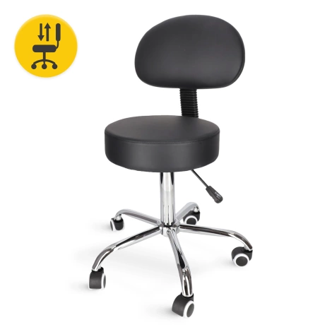 Taboret obrotowy z oparciem do masażu PURE+