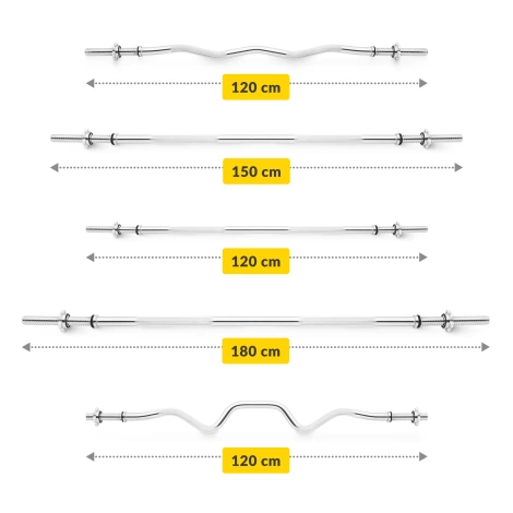 Zestaw 5 gryfów - prosty, lekki i mocno łamany