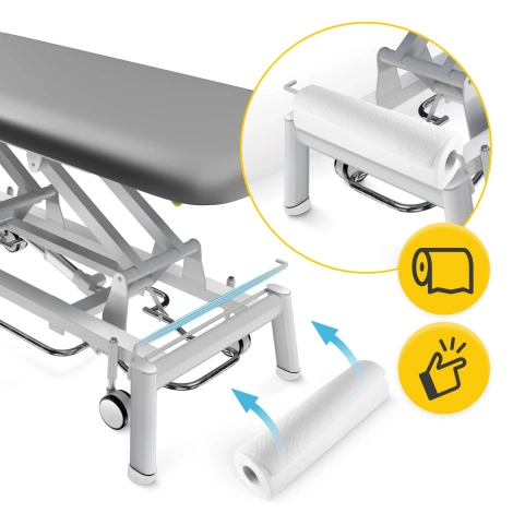 Stół do masażu i rehabilitacji elektryczny PURE+ szary