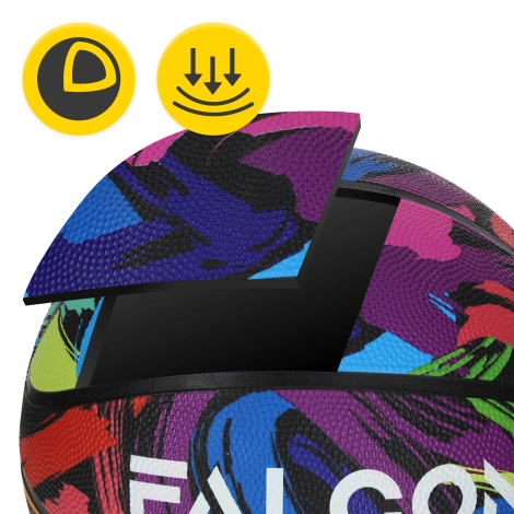 Piłka do koszykówki Falcon rozmiar 7 wielokolorowa