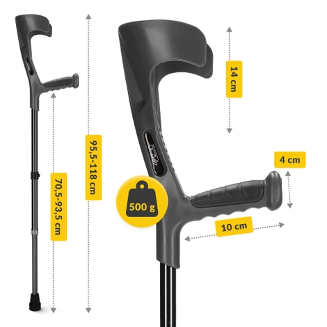 Kule ortopedyczne regulowane MED szare