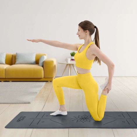 Mata do jogi i ćwiczeń antypoślizgowa 4 mm czarna