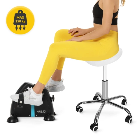 Taboret obrotowy siodło do masażu ERGO biały