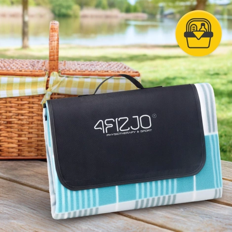 Koc piknikowy plażowy z izolacją 200 x 200 cm krata