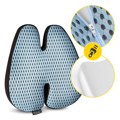 Poduszka ortopedyczna pod plecy niebieska