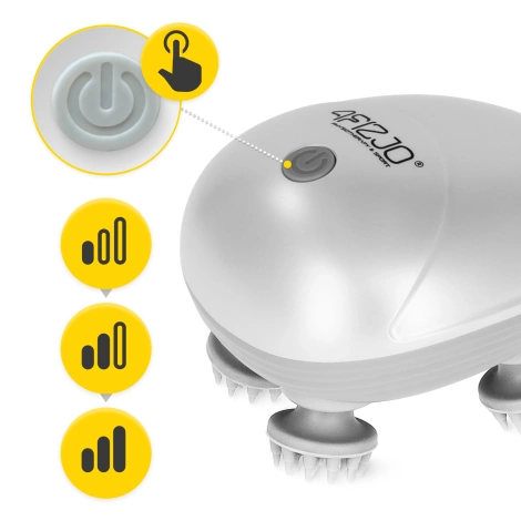 Elektryczny masażer do głowy wodoodporny biały