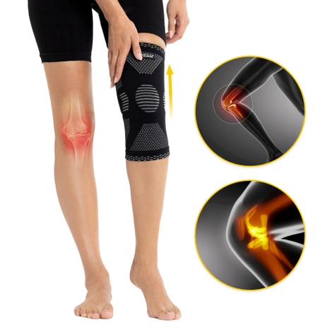 Elastyczna opaska na kolano M szara