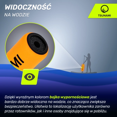 Bojka wypornościowa pływak do wiosła SUP PRO pomarańczowy