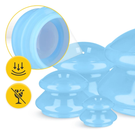 Silikonowe bańki chińskie 4 szt. MED+ niebieskie