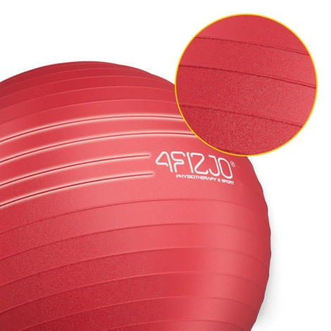 Piłka gimnastyczna dmuchana 55 cm czerwona