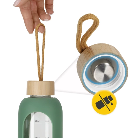 Butelka szklana na wodę 1 L zielona