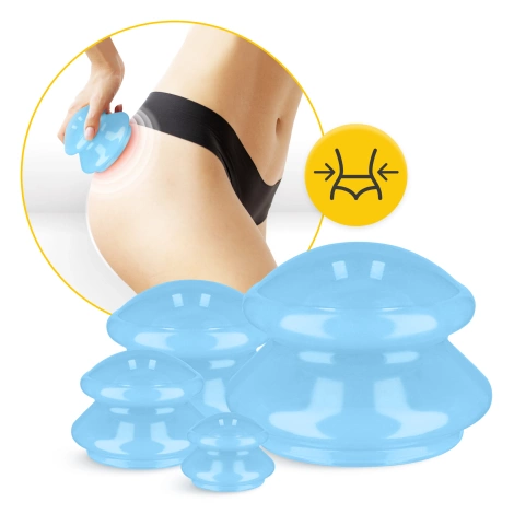 Silikonowe bańki chińskie 4 szt. MED+ niebieskie