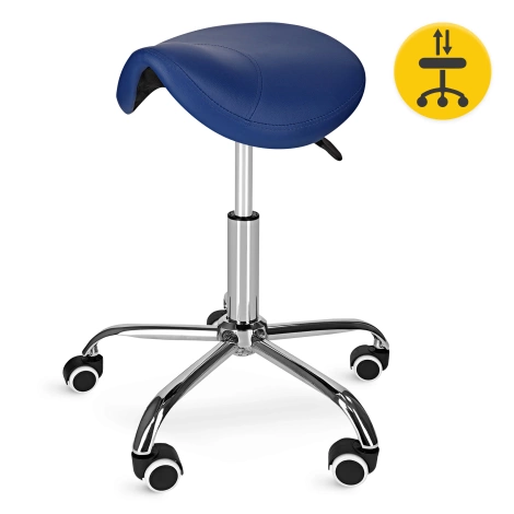 Taboret obrotowy siodło do masażu ERGO niebieski