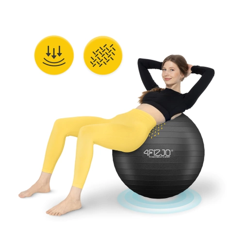 Piłka gimnastyczna dmuchana 85 cm czarna