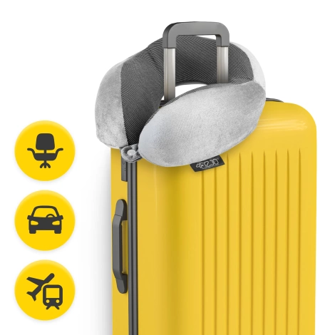 Poduszka podróżna rogal do spania szary