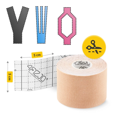 Zestaw 4 taśm do kinesiotapingu 5 cm x 5 m
