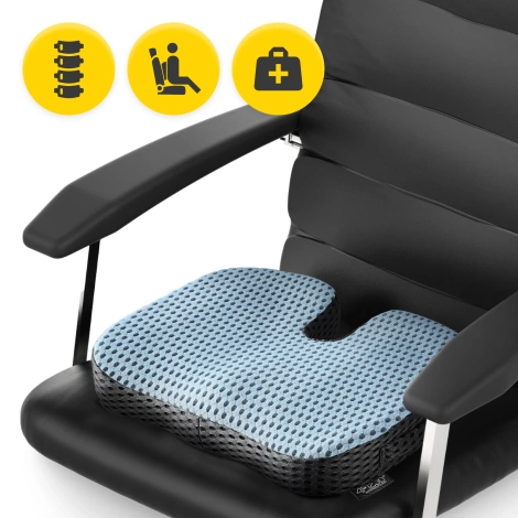 Poduszka ortopedyczna do siedzenia niebieska
